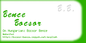 bence bocsor business card